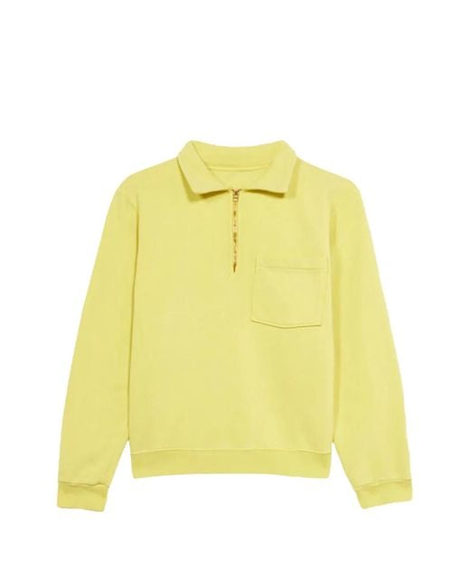 Fortela Yellow Half-Zip Sweatshirt for men