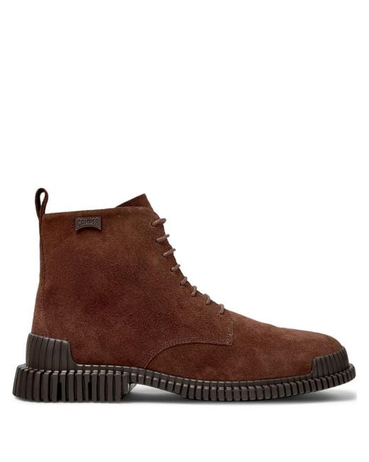 Camper Brown Laces Zip-Up Ankle Boots for men
