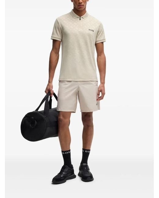 Boss Natural Polo À Motif Monogrammé for men