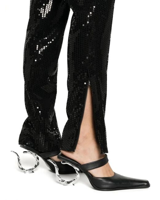 Zadig & Voltaire Black Pruny Sequinned Tapered Trousers