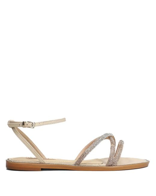 Werner Pink Crystal-Embellished Sandals