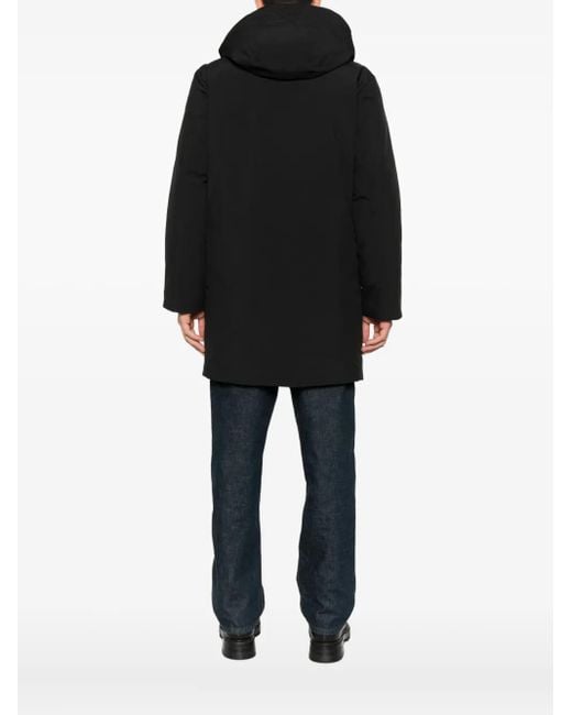 メンズ Sandro フーデッド パネルコート Black