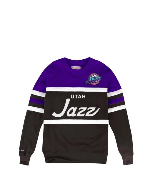Mitchell & Ness Purple Utah Jazz Head Coach Sweatshirt for men