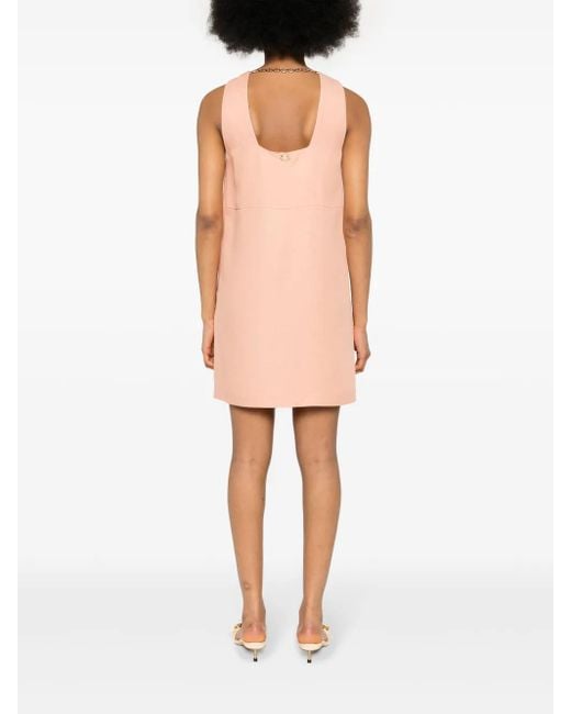 Twinset Pink Robe Courte À Coupe Évasée