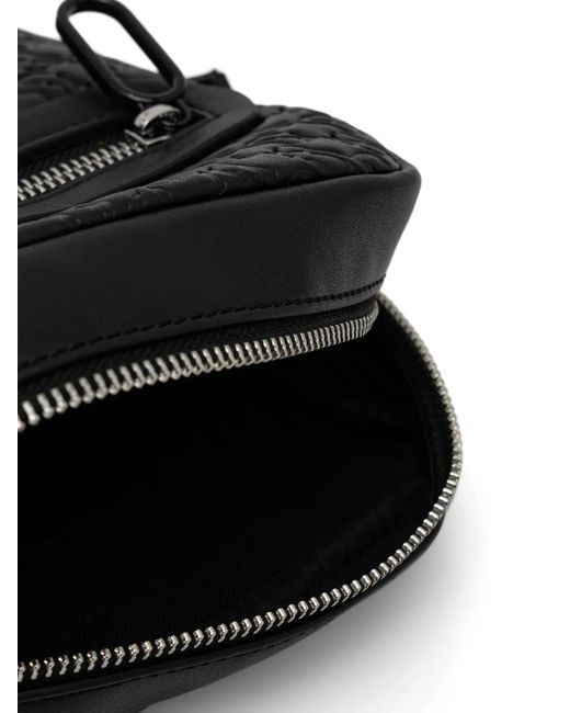 Karl Lagerfeld Black Embossed Messenger Bag