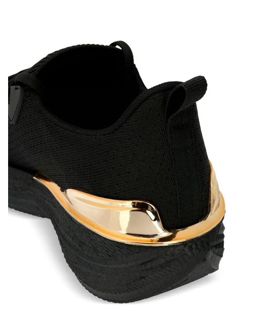 Philipp Plein Black Tiger Scratch Iron Tiger Trainers