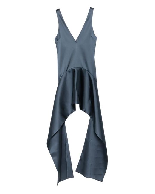 J.W. Anderson ドレープヘム Vネックドレス Blue
