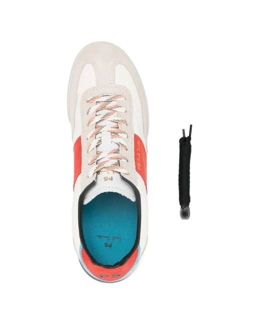 Paul Smith Pink Dover Suede-Panel Sneakers for men