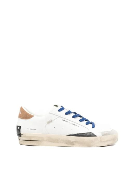 Crime London White Sk8 Deluxe Sugar Skate Deluxe Sneakers for men
