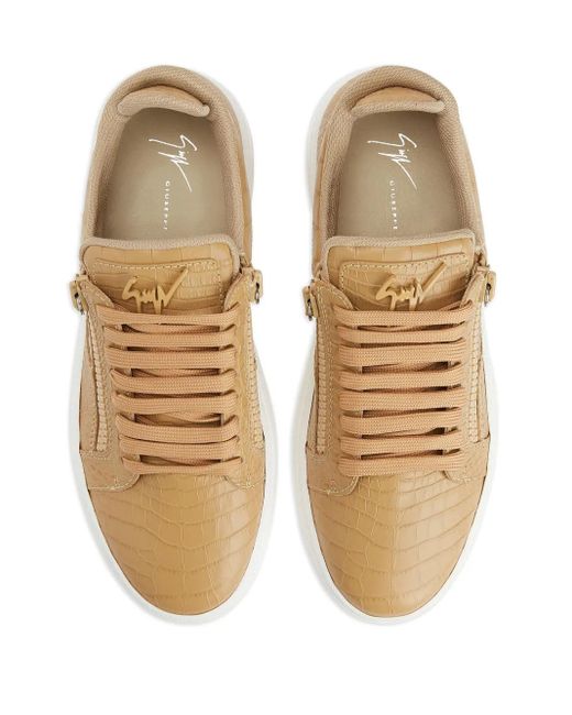 Giuseppe Zanotti Brown Gz94 Double-Zip Low-Top Sneakers for men