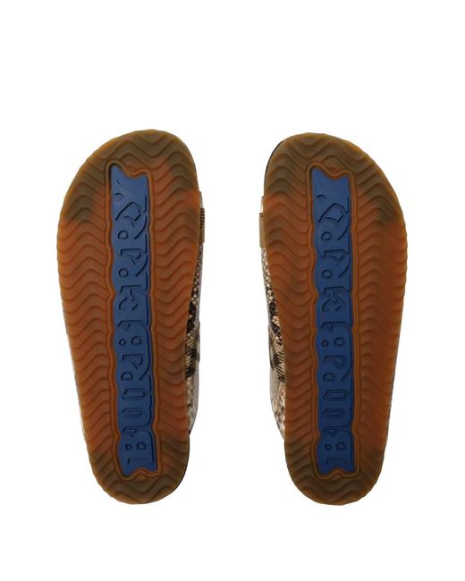 Burberry Brown Python-Print Leather Urchin Sandals​