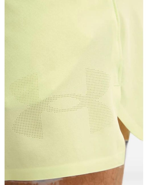 Under Armour Yellow Logo-Print Elasticated-Waistband Shorts for men