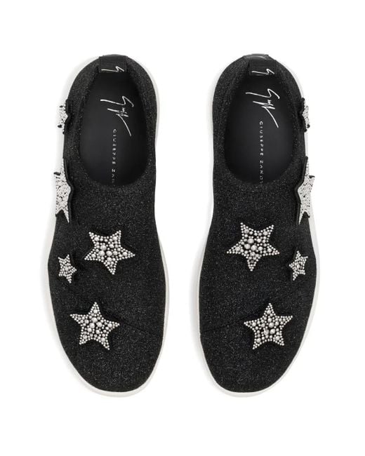 Applicazioni Con Strass di Giuseppe Zanotti in Black
