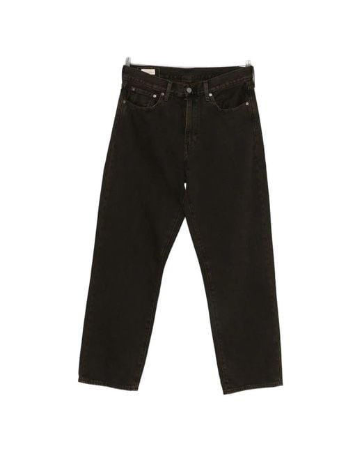 Levi's Black Loose-Fit Five-Pocket Jeans for men