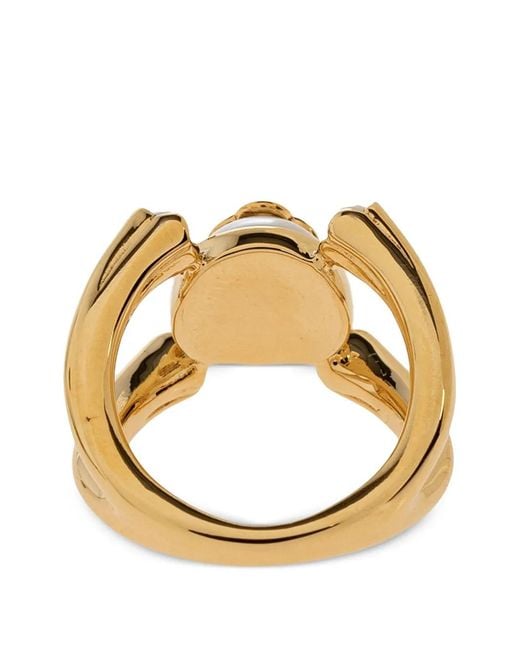 Casablanca Metallic Lotus Pearl Ring