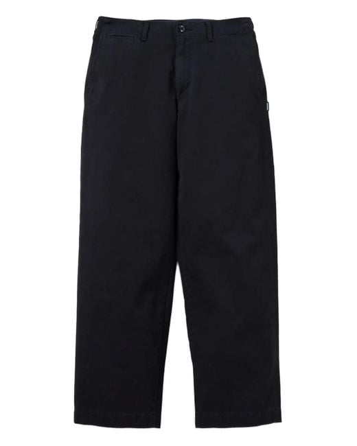 Neighborhood Blue Straight-Leg Cotton Trousers for men