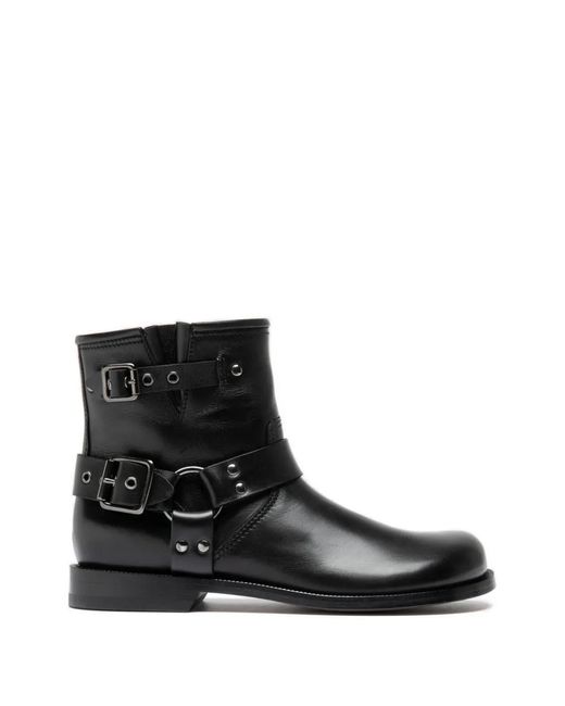 Officine Creative Black Emerald 016 Leather Harness Boots