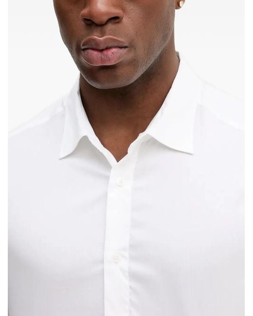 Mos Mosh White Long-Sleeve Button-Up Shirt for men