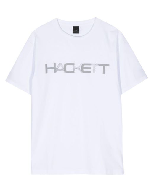 T-shirt à logo imprimé Hackett pour homme en coloris White