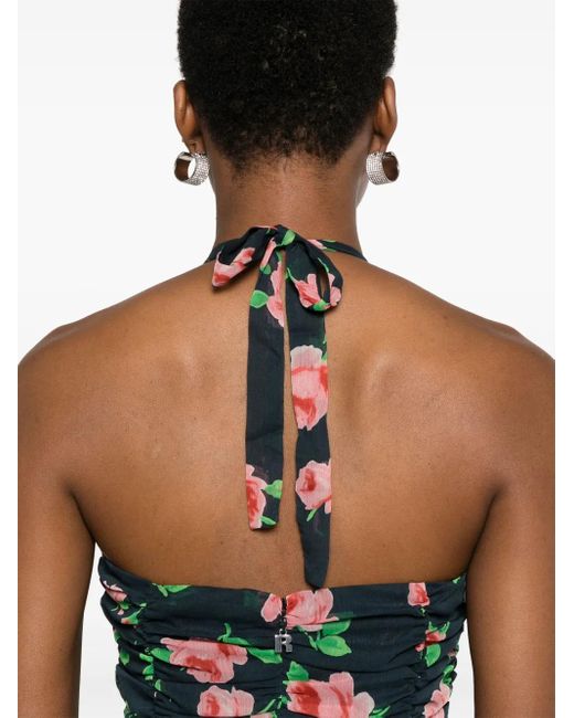 ROTATE BIRGER CHRISTENSEN Green Chiffon Mini Dress