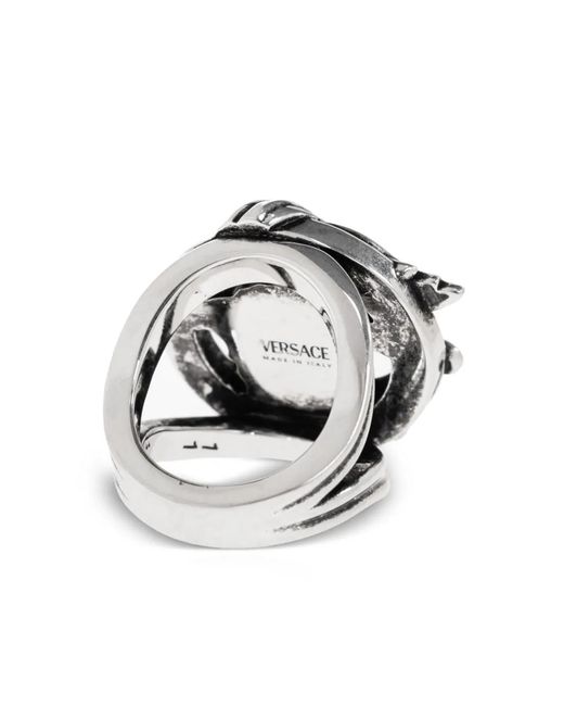Versace Metallic Ring mit Medusa-Motiv