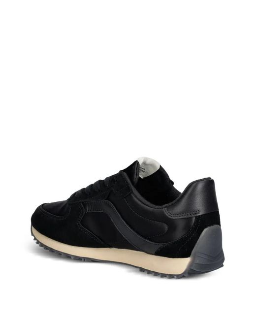 Gant Black Suede-Panelled Lace-Up Sneakers