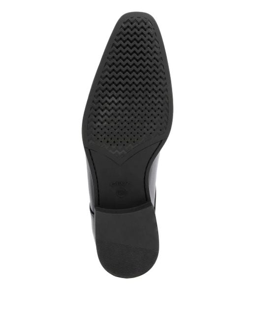 メンズ Geox レザーレースアップシューズ Black