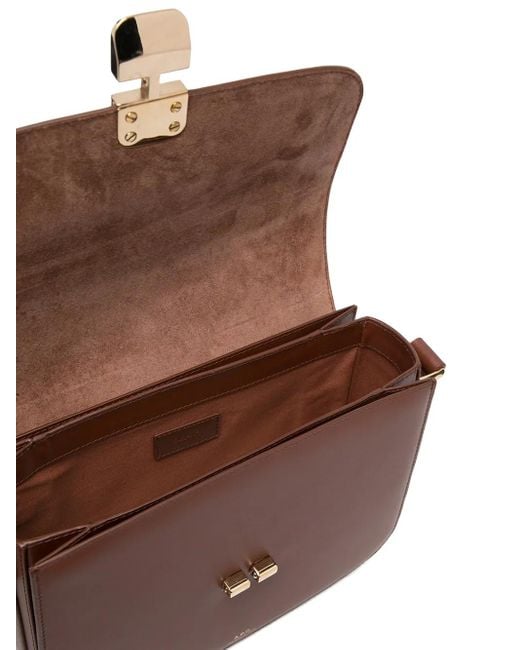 A.P.C. Brown Mini Shoulder Handbag
