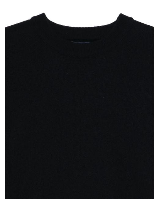 Soeur Black Ribbed Crew-Neck Sweater