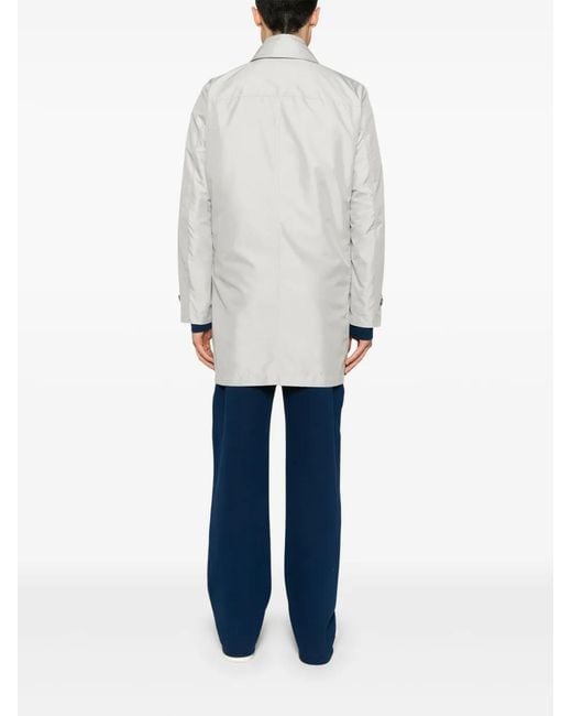 Fay White Layered Coat for men