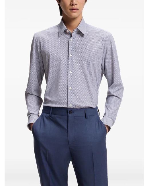 Boss Purple Patterned Shirt for men