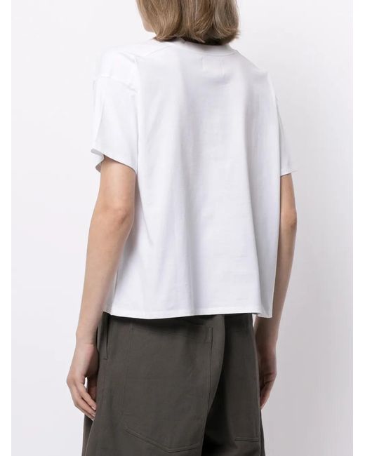 Loulou de Saison White Tshirt Col V