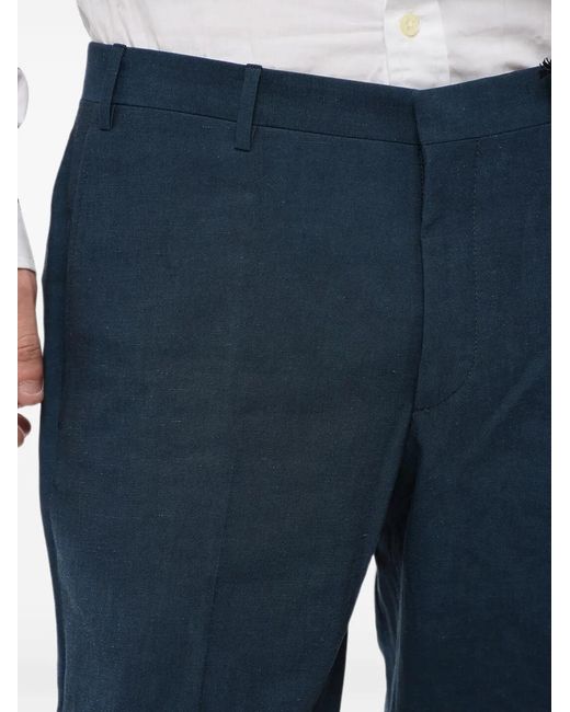 Corneliani Blue Regular-Fit Tailored Trousers for men