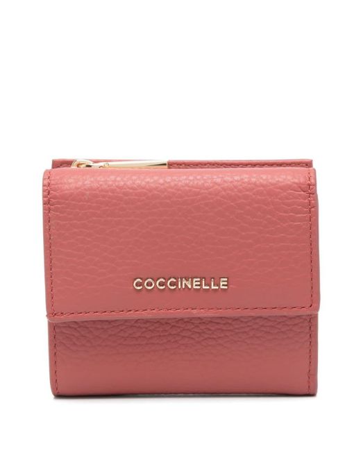 Coccinelle Pink Small Metallic Soft Leather Wallet