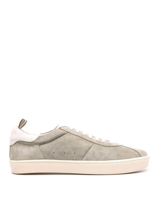 Officine Creative White Lace-up Suede Sneakers for men