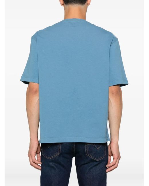 Stone Island Blue Cotton T-Shirts And Polos for men