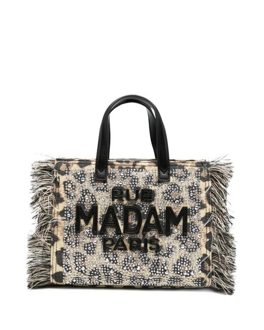 RUE MADAM PARIS Black Mini Casablanca Tote Bag