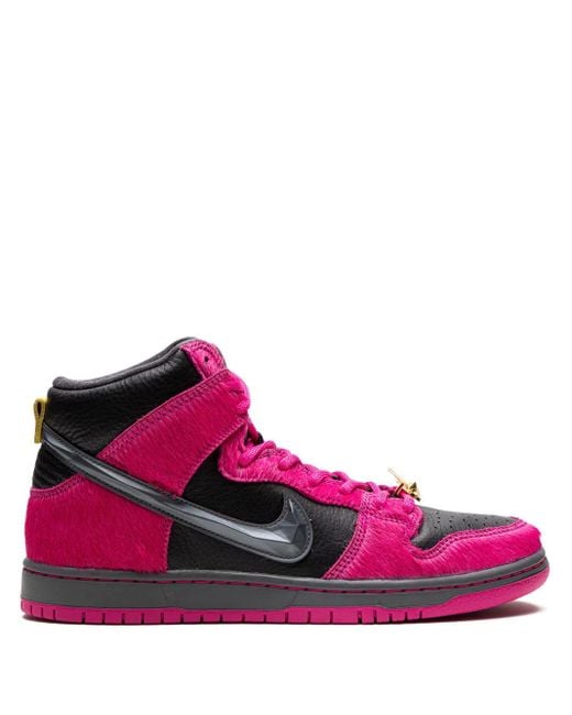 Nike Pink Sb Dunk High "Run The Jewels" Sneakers for men