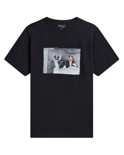 Agnes B. Black X Jim Jarmusch Brando Cotton T-shirt for men