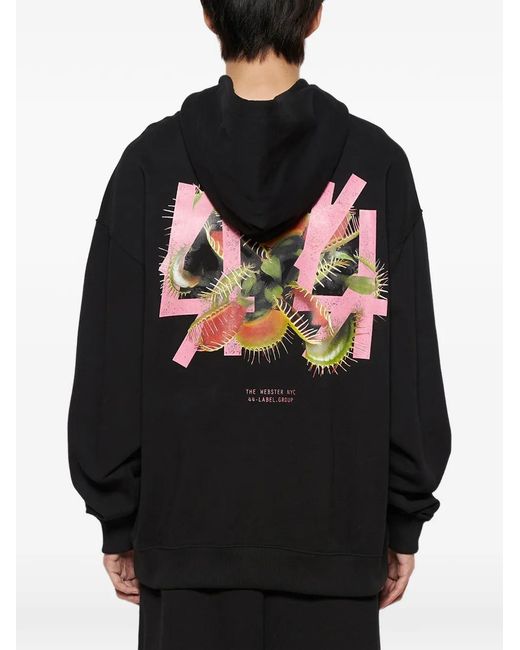 44 Label Group Langärmeliger Hoodie in Black für Herren