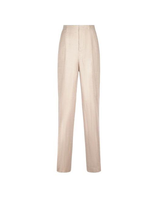 Tagliatore White Pressed-Crease Trousers
