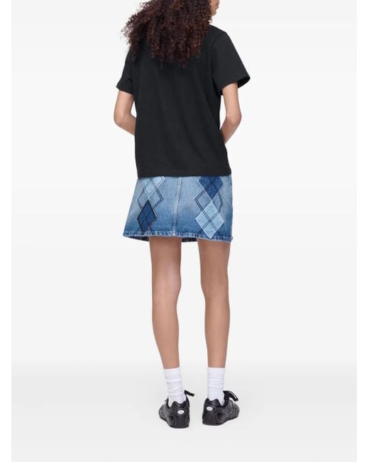 Camiseta con margaritas estampadas Marc Jacobs de color Black