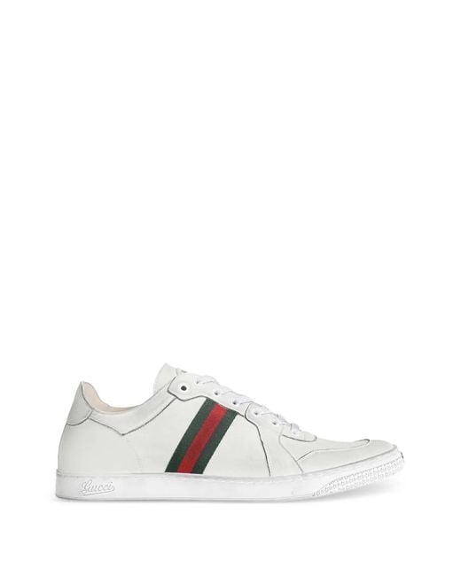 Gucci White Low Stretch Sneaker for men