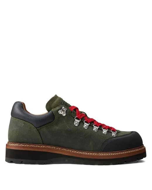Polo Ralph Lauren Black Alpine Low Lace-Up Hiking Boots for men