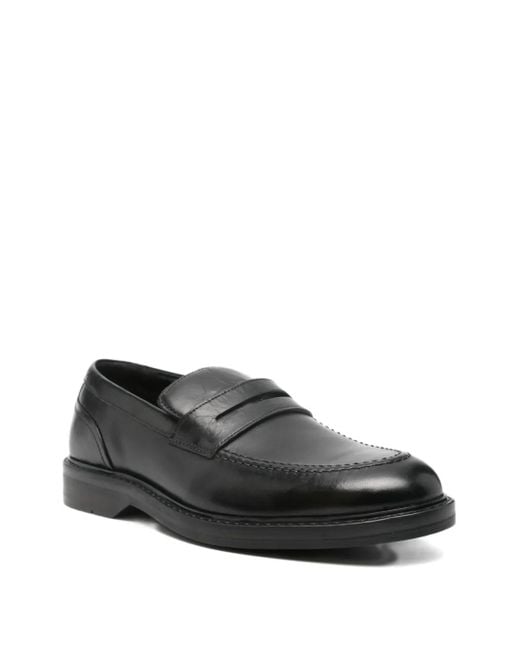 Clarks Black Aldwin Penny-Strap Loafers for men