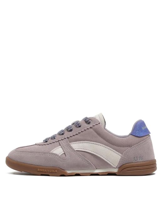 Bimba Y Lola Brown Split Leather Indoor Sneakers