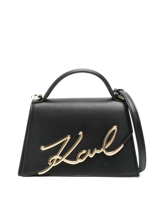 Karl Lagerfeld Black Medium K/signature Cross Body Bag