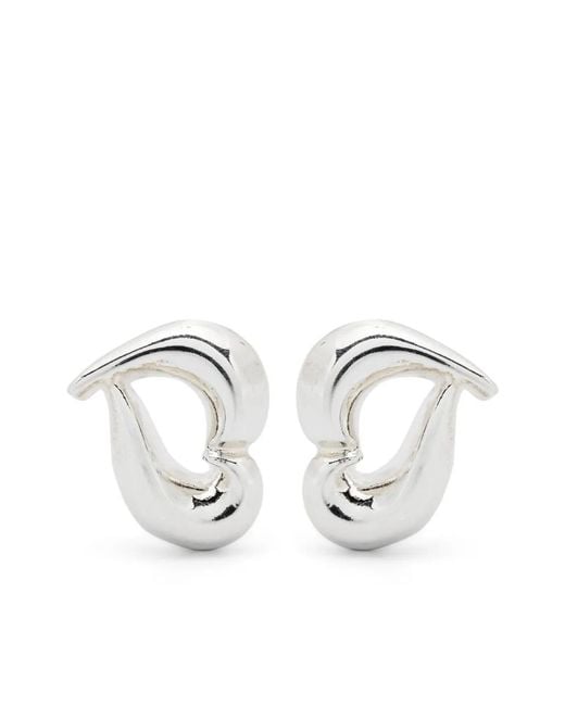 Annelise Michelson White Amor Xs Heart-Motif Earrings