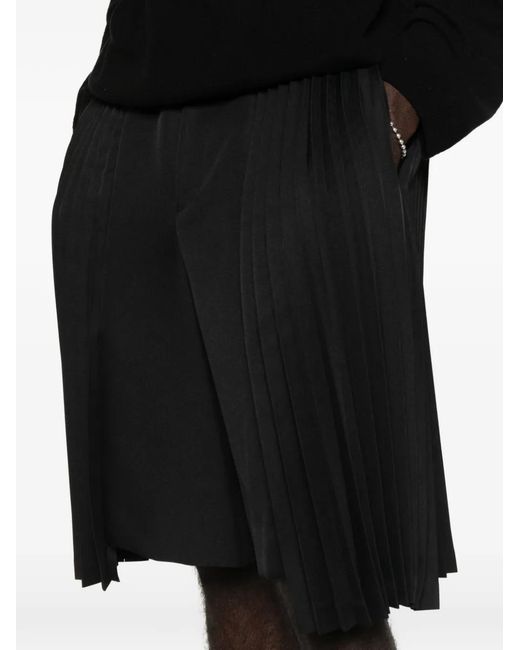 COMME DES GARÇON BLACK Black Pleated-Panel Trousers