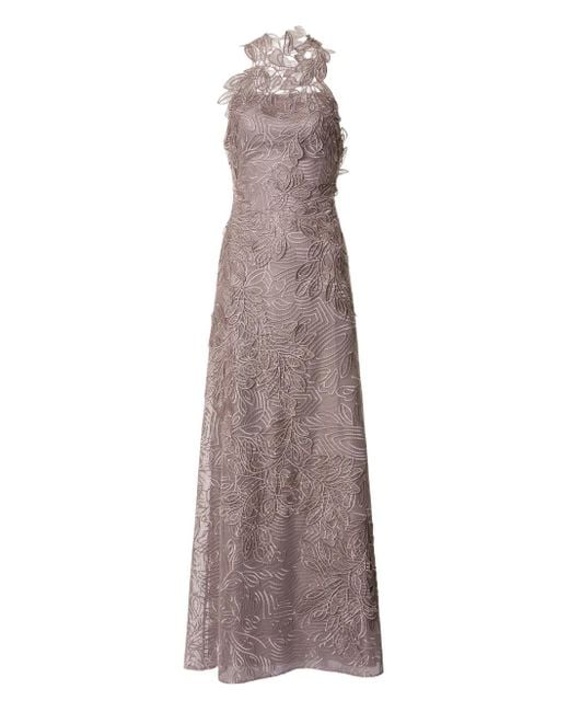 Robe En Dentelle À Coupe Longue Alberta Ferretti en coloris Brown